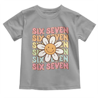 Six Seven Flower Power Toddler T Shirt Viral 67 Meme with Retro Daisy - Wonder Print Shop