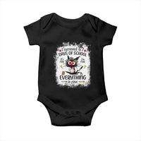 I Survived 67 Days of School Baby Onesie Funny Teacher Black Cat Chaos Everything Is Fine - Wonder Print Shop