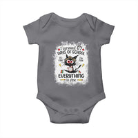 I Survived 67 Days of School Baby Onesie Funny Teacher Black Cat Chaos Everything Is Fine - Wonder Print Shop
