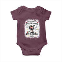 I Survived 67 Days of School Baby Onesie Funny Teacher Black Cat Chaos Everything Is Fine - Wonder Print Shop