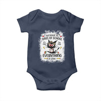 I Survived 67 Days of School Baby Onesie Funny Teacher Black Cat Chaos Everything Is Fine - Wonder Print Shop