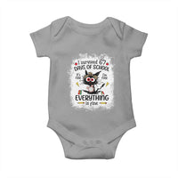 I Survived 67 Days of School Baby Onesie Funny Teacher Black Cat Chaos Everything Is Fine - Wonder Print Shop