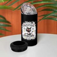 I Survived 67 Days of School 4 in 1 Can Cooler Tumbler Funny Teacher Black Cat Chaos Everything Is Fine - Wonder Print Shop