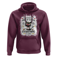 I Survived 67 Days of School Hoodie Funny Teacher Black Cat Chaos Everything Is Fine - Wonder Print Shop