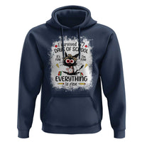 I Survived 67 Days of School Hoodie Funny Teacher Black Cat Chaos Everything Is Fine - Wonder Print Shop