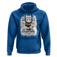 I Survived 67 Days of School Hoodie Funny Teacher Black Cat Chaos Everything Is Fine - Wonder Print Shop