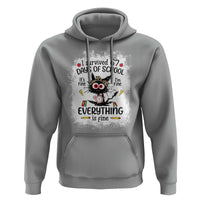 I Survived 67 Days of School Hoodie Funny Teacher Black Cat Chaos Everything Is Fine - Wonder Print Shop