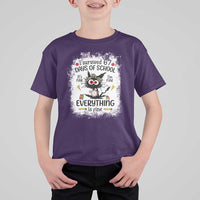 I Survived 67 Days of School T Shirt For Kid Funny Teacher Black Cat Chaos Everything Is Fine - Wonder Print Shop