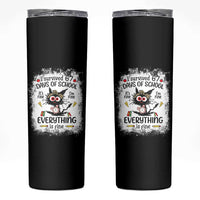I Survived 67 Days of School Skinny Tumbler Funny Teacher Black Cat Chaos Everything Is Fine - Wonder Print Shop