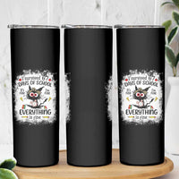 I Survived 67 Days of School Skinny Tumbler Funny Teacher Black Cat Chaos Everything Is Fine - Wonder Print Shop