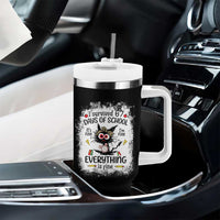 I Survived 67 Days of School Tumbler With Handle Funny Teacher Black Cat Chaos Everything Is Fine - Wonder Print Shop