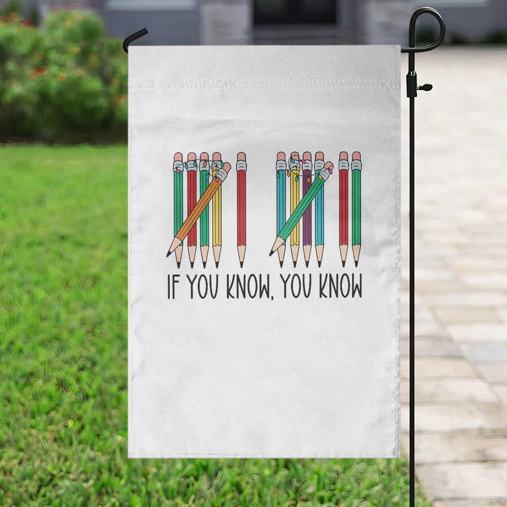 Funny 6 7 Pencil Humor Garden Flag If You Know You Know Six Seven Joke - Wonder Print Shop