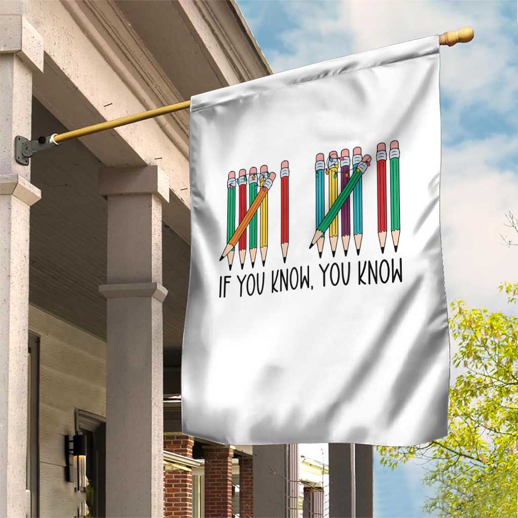 Funny 6 7 Pencil Humor Garden Flag If You Know You Know Six Seven Joke - Wonder Print Shop