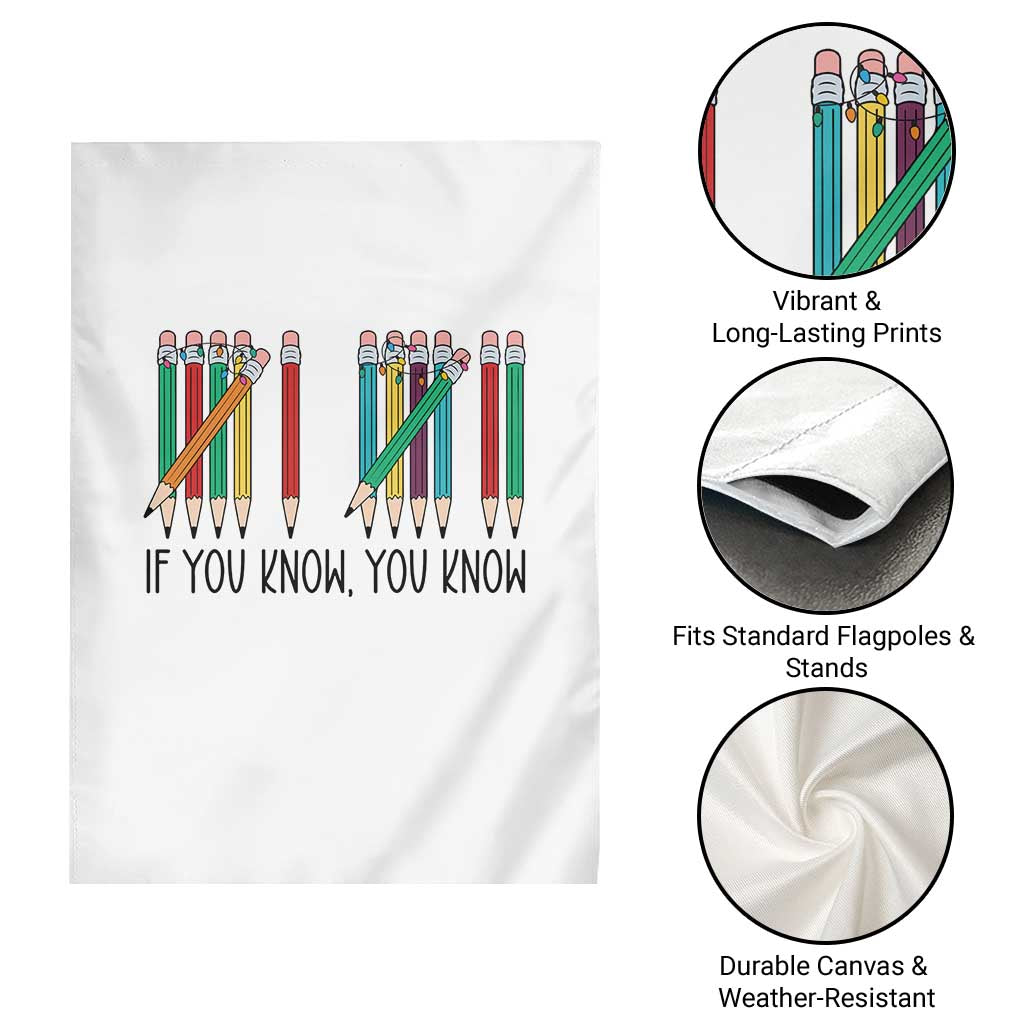 Funny 6 7 Pencil Humor Garden Flag If You Know You Know Six Seven Joke - Wonder Print Shop