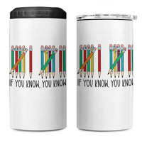 Funny 6 7 Pencil Humor 4 in 1 Can Cooler Tumbler If You Know You Know Six Seven Joke - Wonder Print Shop
