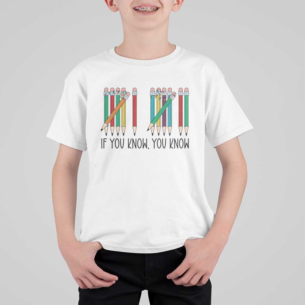 Funny 6 7 Pencil Humor T Shirt For Kid If You Know You Know Six Seven Joke - Wonder Print Shop