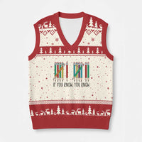 Funny 6 7 Pencil Humor V-Neck Knit Sweater Vest If You Know You Know Six Seven Joke - Wonder Print Shop
