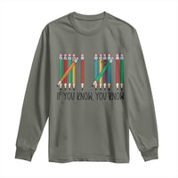 Funny 6 7 Pencil Humor Long Sleeve Shirt If You Know You Know Six Seven Joke - Wonder Print Shop