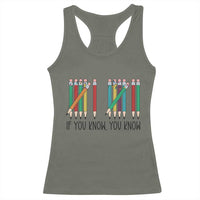 Funny 6 7 Pencil Humor Racerback Tank Top If You Know You Know Six Seven Joke - Wonder Print Shop