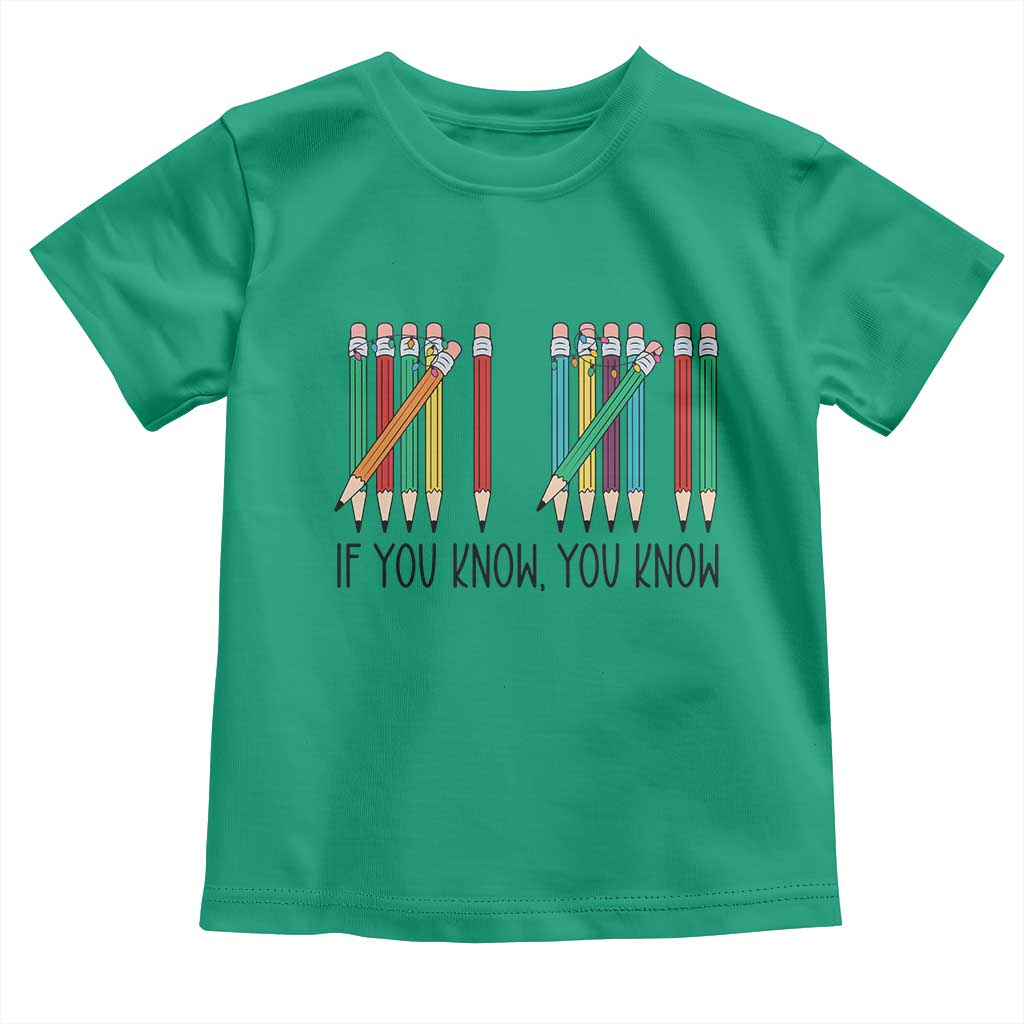 Funny 6 7 Pencil Humor Toddler T Shirt If You Know You Know Six Seven Joke - Wonder Print Shop