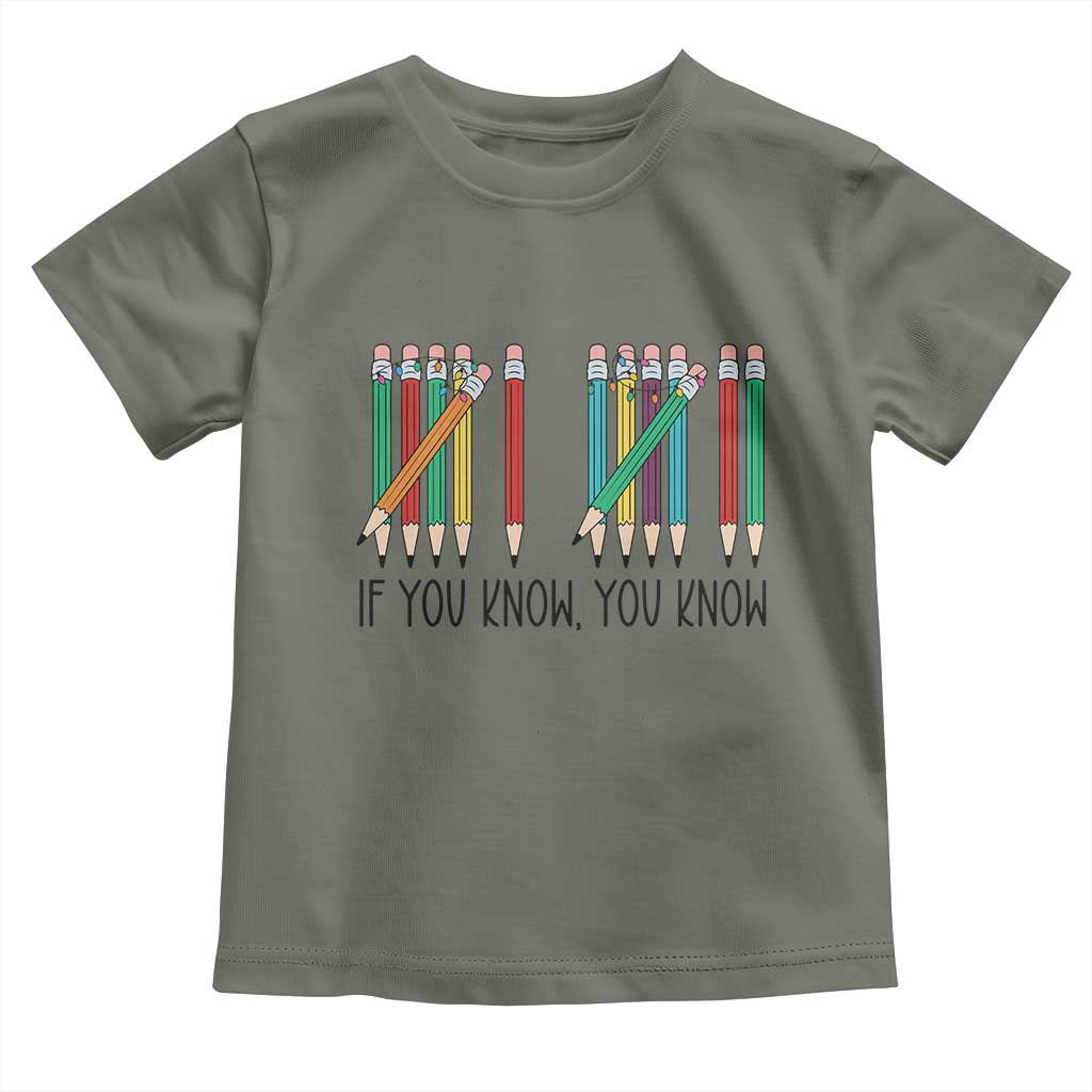 Funny 6 7 Pencil Humor Toddler T Shirt If You Know You Know Six Seven Joke - Wonder Print Shop