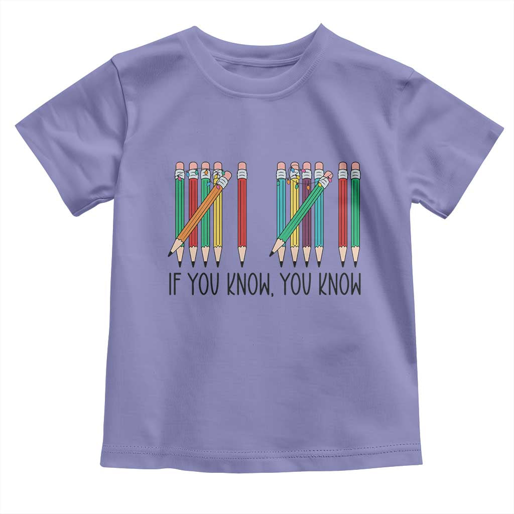 Funny 6 7 Pencil Humor Toddler T Shirt If You Know You Know Six Seven Joke - Wonder Print Shop