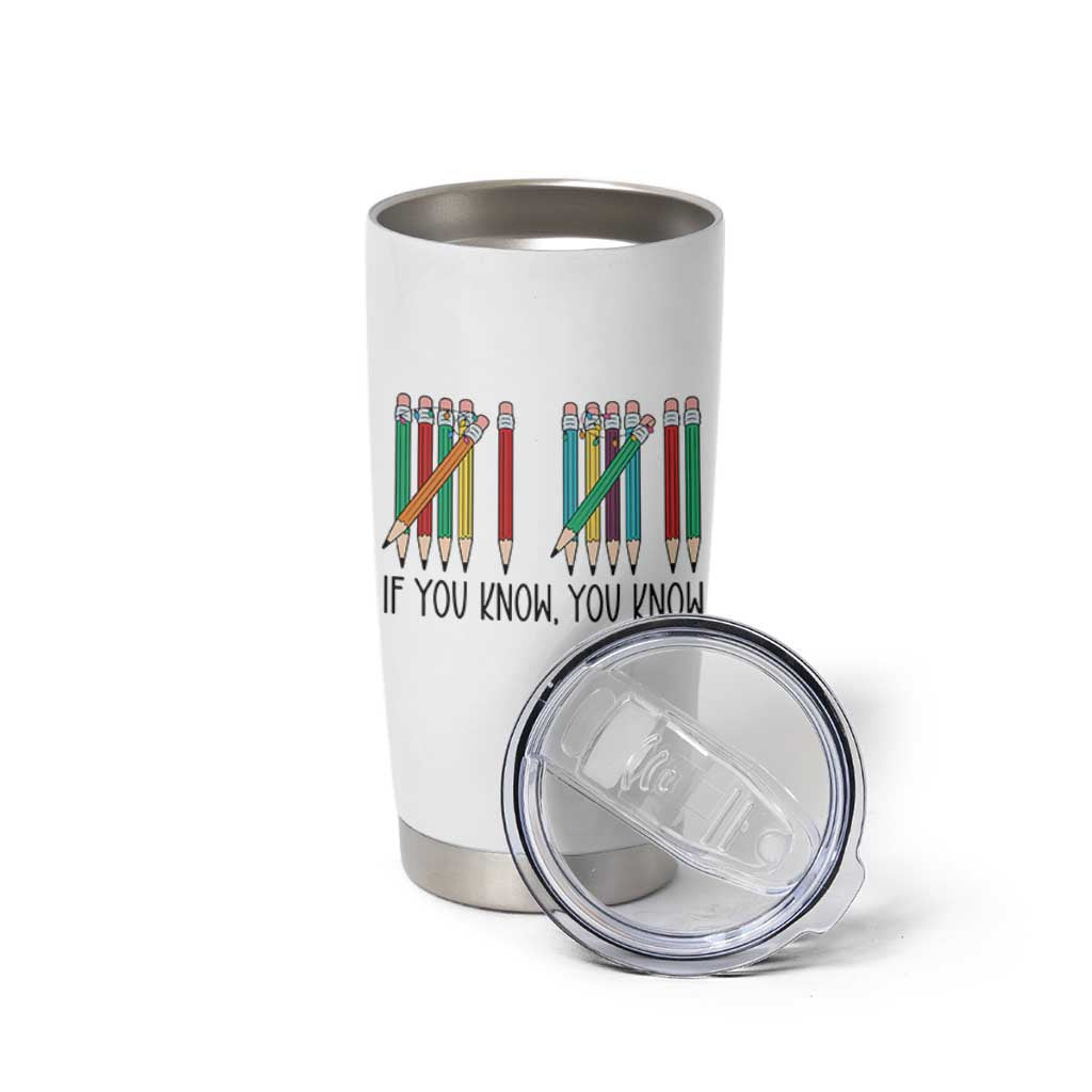 Funny 6 7 Pencil Humor Tumbler Cup If You Know You Know Six Seven Joke - Wonder Print Shop