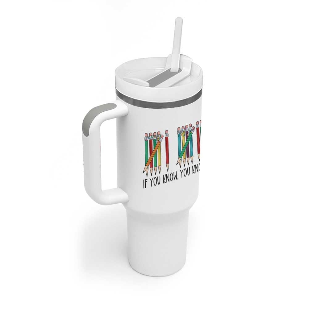 Funny 6 7 Pencil Humor Tumbler With Handle If You Know You Know Six Seven Joke - Wonder Print Shop