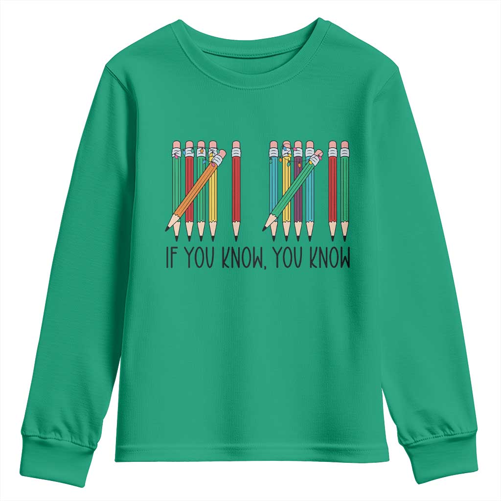 Funny 6 7 Pencil Humor Youth Sweatshirt If You Know You Know Six Seven Joke - Wonder Print Shop