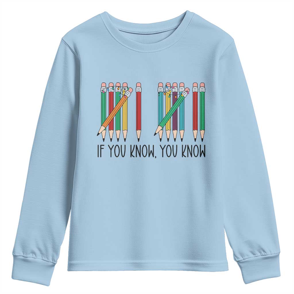 Funny 6 7 Pencil Humor Youth Sweatshirt If You Know You Know Six Seven Joke - Wonder Print Shop