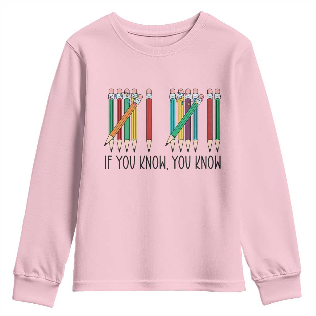 Funny 6 7 Pencil Humor Youth Sweatshirt If You Know You Know Six Seven Joke - Wonder Print Shop