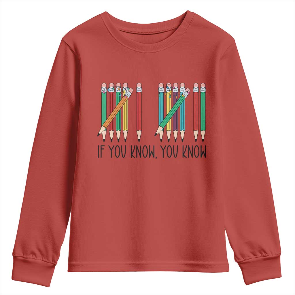 Funny 6 7 Pencil Humor Youth Sweatshirt If You Know You Know Six Seven Joke - Wonder Print Shop