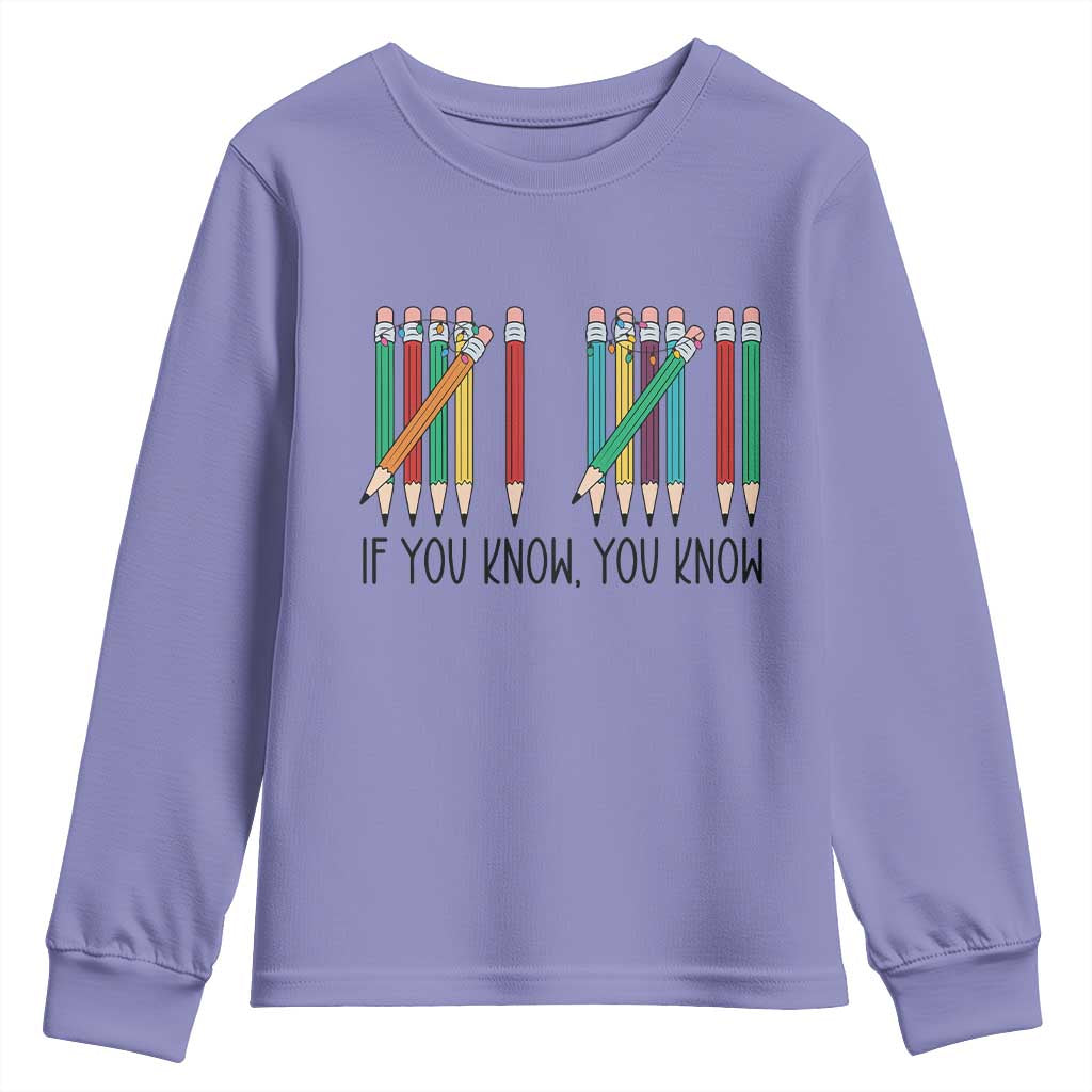 Funny 6 7 Pencil Humor Youth Sweatshirt If You Know You Know Six Seven Joke - Wonder Print Shop