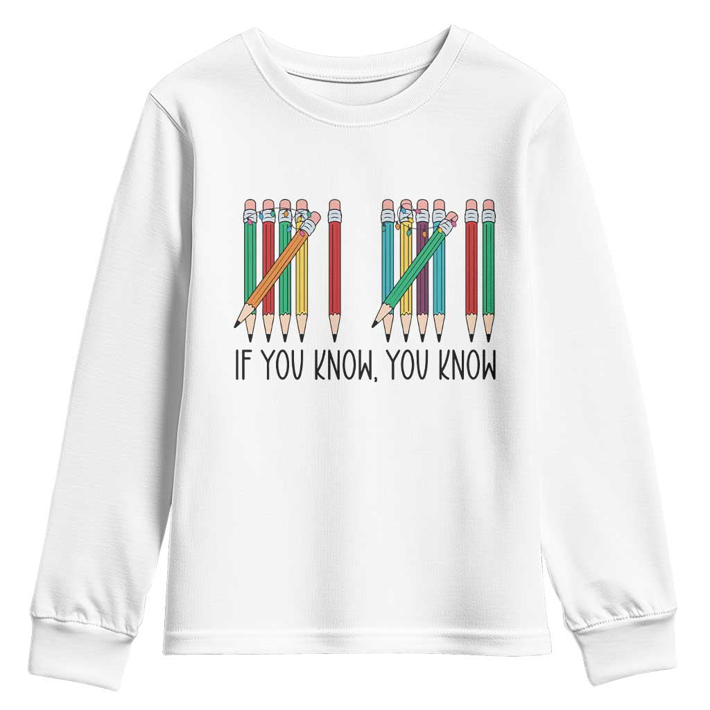 Funny 6 7 Pencil Humor Youth Sweatshirt If You Know You Know Six Seven Joke - Wonder Print Shop