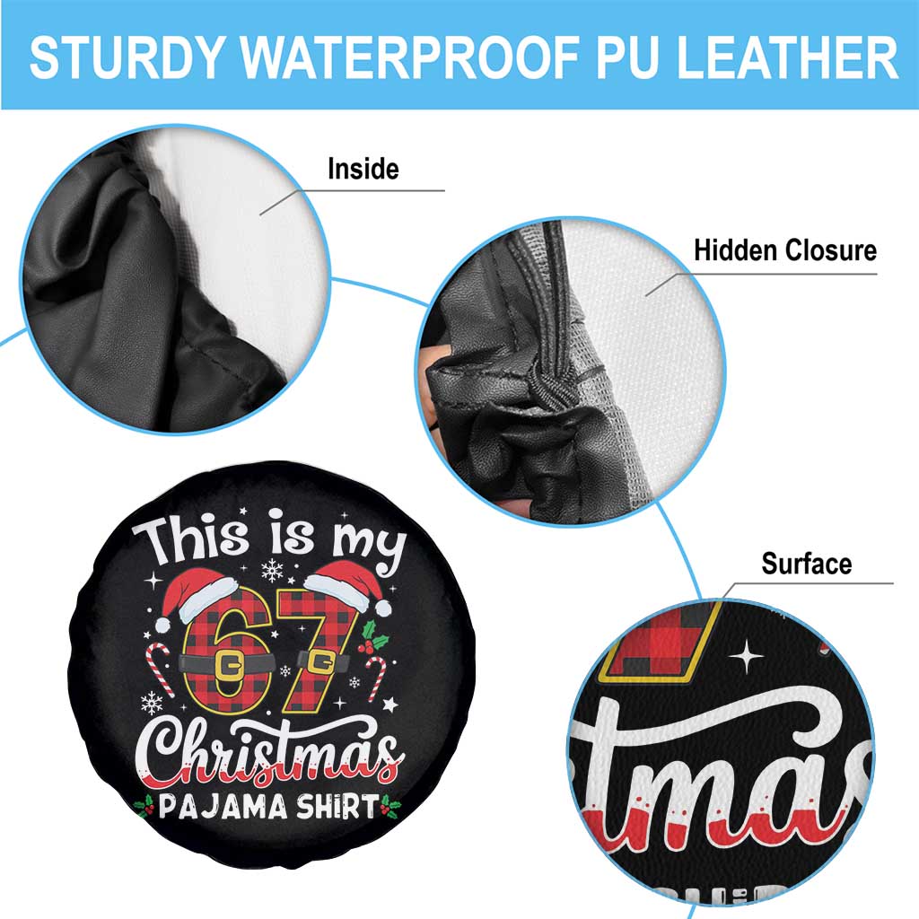 This Is My 67 Christmas Pajama Spare Tire Cover Funny Six Seven Buffalo Plaid Sleep Shirt Hot Xmas - Wonder Print Shop