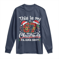 This Is My 67 Christmas Pajama Long Sleeve Shirt Funny Six Seven Buffalo Plaid Sleep Shirt Hot Xmas - Wonder Print Shop