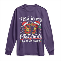 This Is My 67 Christmas Pajama Long Sleeve Shirt Funny Six Seven Buffalo Plaid Sleep Shirt Hot Xmas - Wonder Print Shop