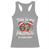 This Is My 67 Christmas Pajama Racerback Tank Top Funny Six Seven Buffalo Plaid Sleep Shirt Hot Xmas - Wonder Print Shop