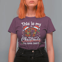 This Is My 67 Christmas Pajama T Shirt For Women Funny Six Seven Buffalo Plaid Sleep Shirt Hot Xmas - Wonder Print Shop