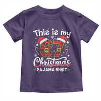 This Is My 67 Christmas Pajama Toddler T Shirt Funny Six Seven Buffalo Plaid Sleep Shirt Hot Xmas - Wonder Print Shop