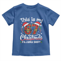 This Is My 67 Christmas Pajama Toddler T Shirt Funny Six Seven Buffalo Plaid Sleep Shirt Hot Xmas - Wonder Print Shop
