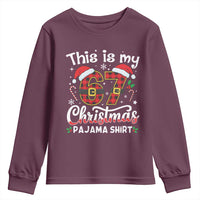 This Is My 67 Christmas Pajama Youth Sweatshirt Funny Six Seven Buffalo Plaid Sleep Shirt Hot Xmas - Wonder Print Shop