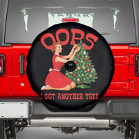 Funny Retro Christmas Pinup Girl Spare Tire Cover Oops I Got Another Tree Vintage Pin Up Style Holiday Humor - Wonder Print Shop
