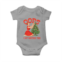 Funny Retro Christmas Pinup Girl Baby Onesie Oops I Got Another Tree Vintage Pin Up Style Holiday Humor - Wonder Print Shop