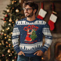 Funny Retro Xmas Pinup Girl Ugly Christmas Sweater Oops I Got Another Tree Vintage Pin Up Style Holiday Humor - Wonder Print Shop