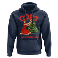 Funny Retro Christmas Pinup Girl Hoodie Oops I Got Another Tree Vintage Pin Up Style Holiday Humor - Wonder Print Shop
