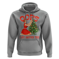 Funny Retro Christmas Pinup Girl Hoodie Oops I Got Another Tree Vintage Pin Up Style Holiday Humor - Wonder Print Shop