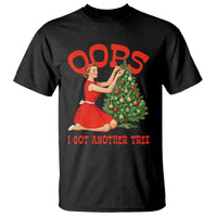 Funny Retro Christmas Pinup Girl T Shirt Oops I Got Another Tree Vintage Pin Up Style Holiday Humor - Wonder Print Shop