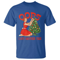 Funny Retro Christmas Pinup Girl T Shirt Oops I Got Another Tree Vintage Pin Up Style Holiday Humor - Wonder Print Shop
