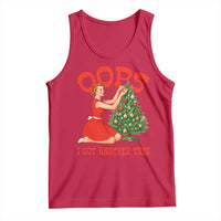 Funny Retro Christmas Pinup Girl Tank Top Oops I Got Another Tree Vintage Pin Up Style Holiday Humor - Wonder Print Shop